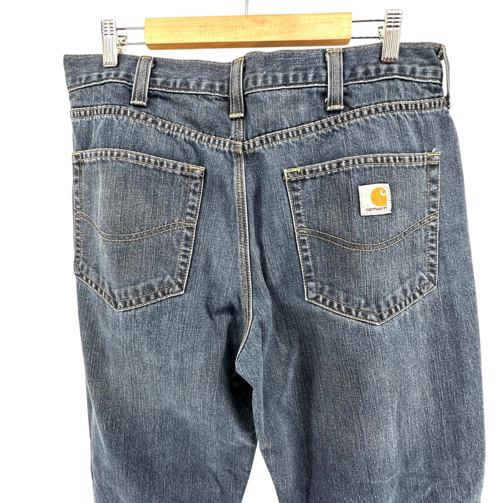 Carhartt Relaxed Fit Straight Leg Jeans Mens 36x32 Dark Wash Blue 101483-968